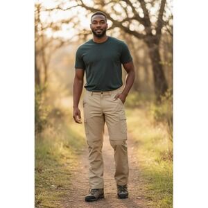 World Wide Sportsman Pants‎ Mens 40 Khaki Convertible Cargo Hiking Gorpcore